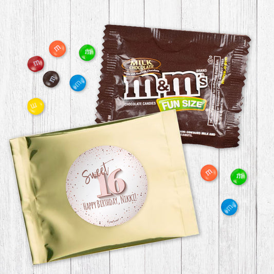 Personalized Sweet 16 Confretti Celebration Milk Chocolate M&Ms