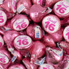 Sweet 16 Pink Glitter Candy Hershey's Kisses & Hershey's Miniatures for Party Favors