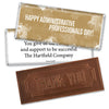 Administrative Professionals Day Embossed Thank You Chocolate Bar Watercolor Blots