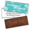 Administrative Professionals Day Embossed Thank You Chocolate Bar Watercolor Blots