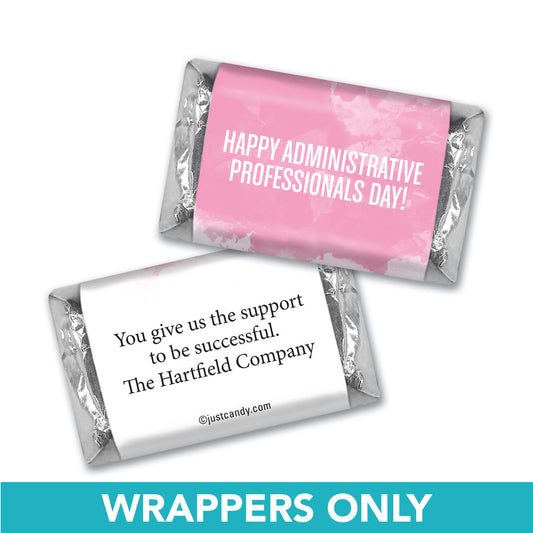 Personalized Administrative Professionals Day Watercolor Blots Hershey's Miniature Wrappers Only