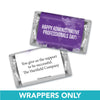 Personalized Administrative Professionals Day Watercolor Blots Hershey's Miniature Wrappers Only