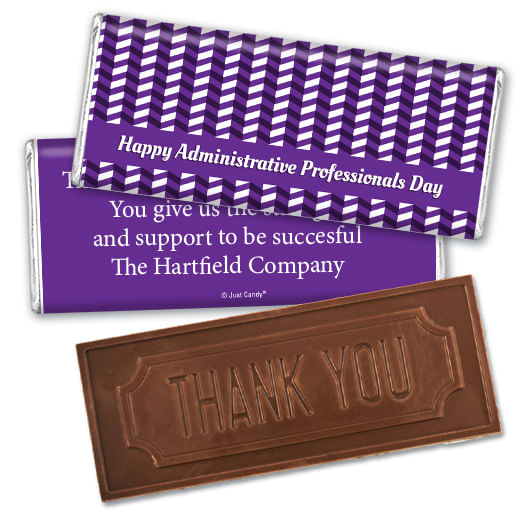 Administrative Professionals Day Embossed Thank You Chocolate Bar Illusion