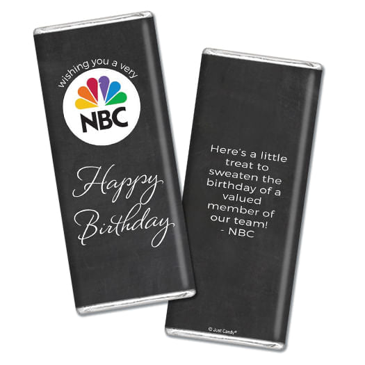 Personalized Birthday Add Your Logo Script Hershey's Milk Chocolate Bar & Wrapper