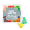 Personalized Administrative Professionals Day Water Color Bliss JUST CANDY� favor cube with Gummy Bears