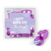 Personalized Happy Admin Day JUST CANDY� favor cube with Hershey's Kisses