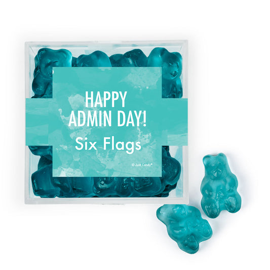 Personalized Administrative Professionals Day Water Color Bliss JUST CANDY� favor cube with Gummy Bears