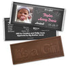 Baby Girl Announcement Personalized Embossed Chocolate Bar Chalkboard Photo