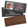 Baby Girl Announcement Personalized Embossed Chocolate Bar Chalkboard Photo