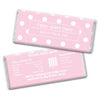 Baby Girl Announcement Personalized Chocolate Bar Wrappers Polka Dots