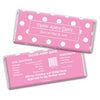 Baby Girl Announcement Personalized Chocolate Bar Wrappers Polka Dots