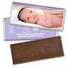 Baby Girl Announcement Personalized Embossed Chocolate Bar Full Photo