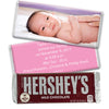 Baby Girl Announcement Personalized Hershey's Milk Chocolate Bar Full Photo