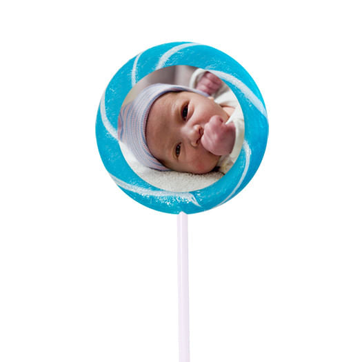 Personalized Baby Birth Announcement Small Swirly Pop (24 Pack)