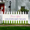 Personalized It's a Girl Stripes Girl Baby Announcement 5 Ft. Banner