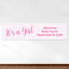 Personalized It's a Girl Chevron Girl Baby Announcement 5 Ft. Banner