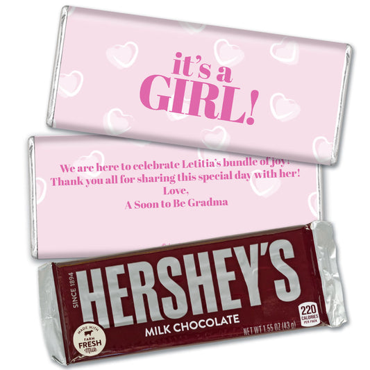 Personalized It's a Girl! Hershey's Milk Chocolate Bar