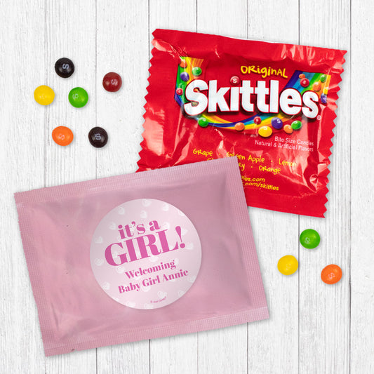 Personalized It's a Girl! Skittles