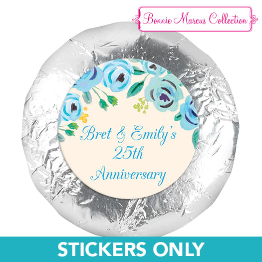 Anniversary Favors Here's Something Blue 1.25" Stickers (48 Stickers)