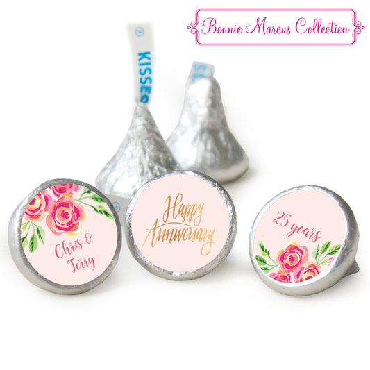 In the Pink Personalized Anniversary Stickers for Kisses Assembled Kisses