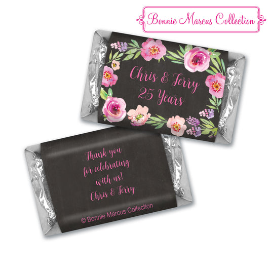 Bonnie Marcus Collection Chocolate Candy Bar & Wrapper Floral Embrace Anniversary Favors