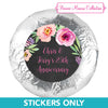 Wedding Anniversary Party Favors 1.25" Stickers (48 Stickers)