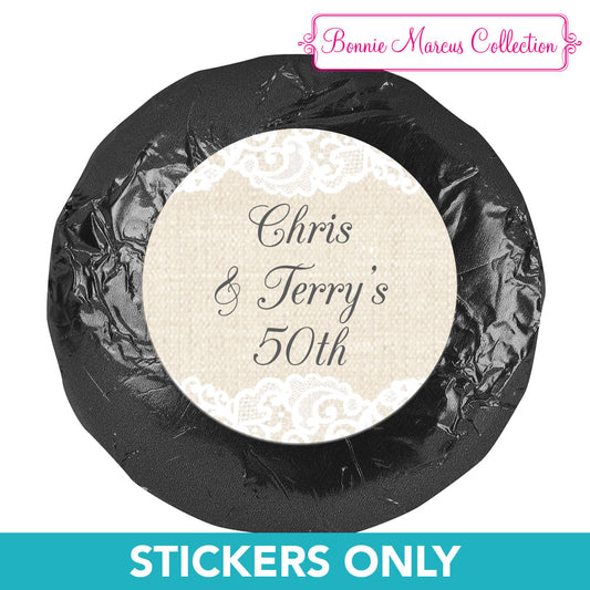 Wedding Anniversary Party Favors 1.25" Stickers (48 Stickers)