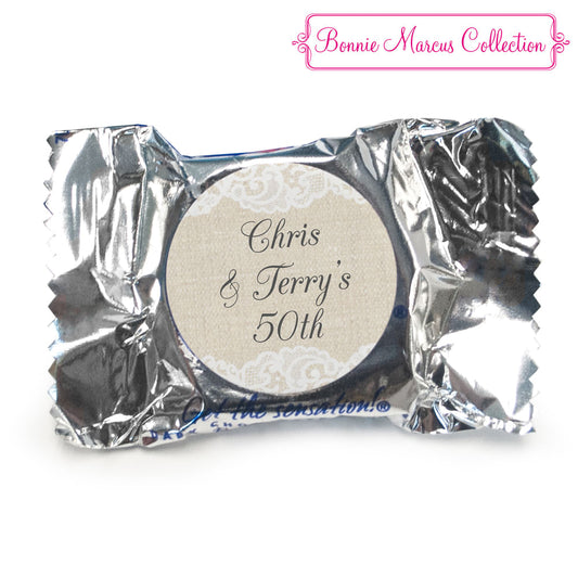 Bonnie Marcus Collection Wedding Anniversary Party Favors Peppermint Patties - pack of 70