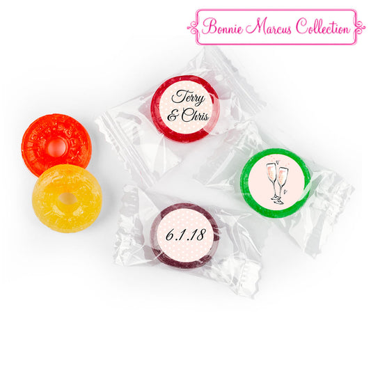 Personalized Bonnie Marcus Anniversary Bubbly Party Pink Life Savers Mints