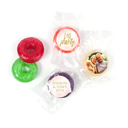 Personalized Bonnie Marcus Anniversary Champagne Party LifeSavers 5 Flavor Hard Candy