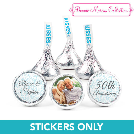 Personalized Anniversary Vintage Linen 3/4" Stickers (108 Stickers)