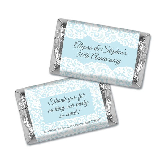 Personalized Bonnie Marcus Anniversary Lace Linen Mini Wrappers Only