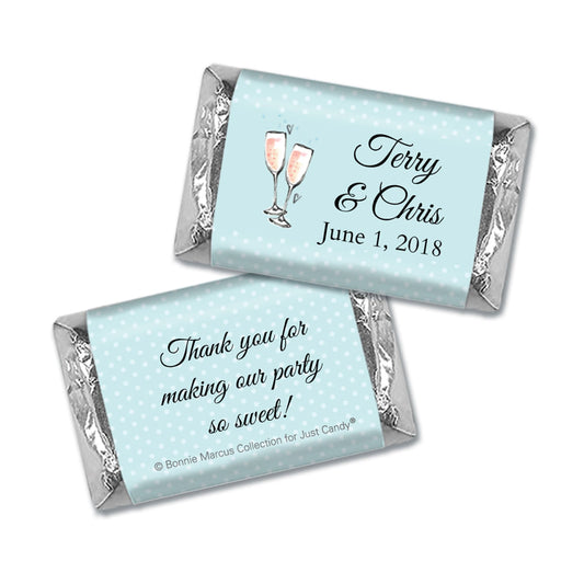 Personalized Bonnie Marcus Anniversary Blue Anniversary Bubbly Mini Wrappers Only