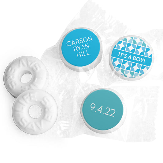 Bonnie Marcus Collection Personalized LIFE SAVERS Mints It's a Boy Hearts Birth Announcement