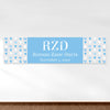 Personalized Baby Boy Announcements Blue Hearts 5 Ft. Banner