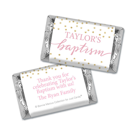 Personalized Bonnie Marcus Baptism Confetti Mini Wrappers Only