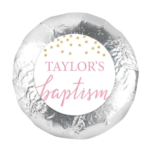 Personalized Baptism Confetti 1.25" Stickers (48 Stickers)