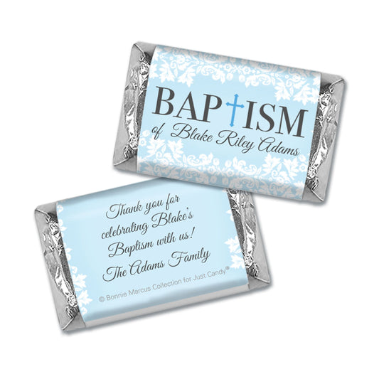 Personalized Bonnie Marcus Baptism Floral Filigree Mini Wrappers Only