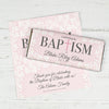 Personalized Bonnie Marcus Baptism Floral Filigree Chocolate Bar Wrappers Only