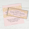 Personalized Bonnie Marcus Baptism Scroll Chocolate Bar Wrappers Only