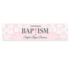 Personalized Bonnie Marcus Baptism Floral Filigree 5 Ft. Banner