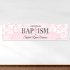 Personalized Bonnie Marcus Baptism Floral Filigree 5 Ft. Banner