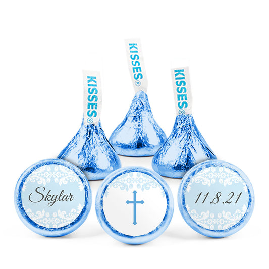 Personalized Boy Baptism Floral Filigree Deluxe Candy Buffet