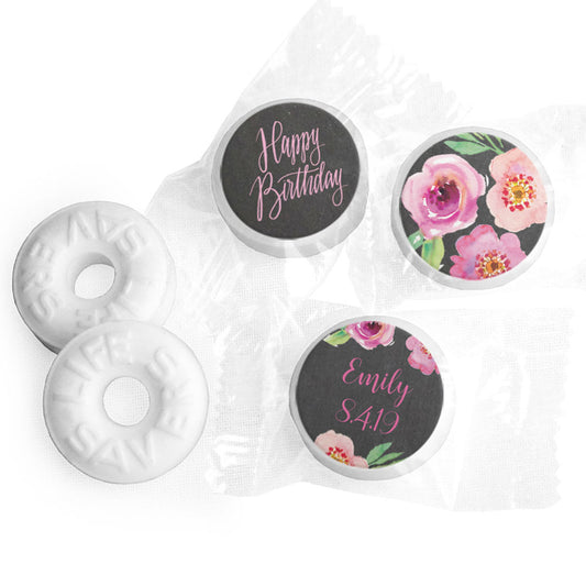 Bonnie Marcus Collection Floral Embrace Birthday Stickers Personalized Life Savers