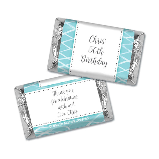 Bonnie Marcus Personalized Adult Birthday Mini Candy Bar Wrappers