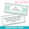 Personalized Adult Birthday Embossed Chocolate Bar Wrapper