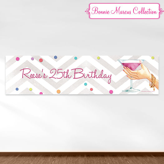 Personalized Birthday Here's to You 5 Ft. Banner