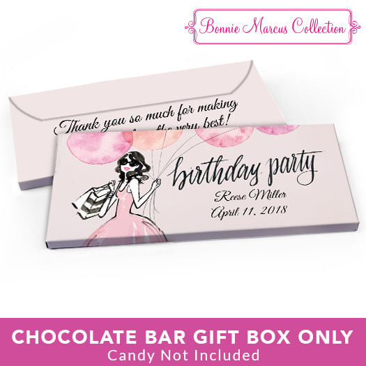 Deluxe Personalized Birthday Blithe Spirit Candy Bar Favor Box