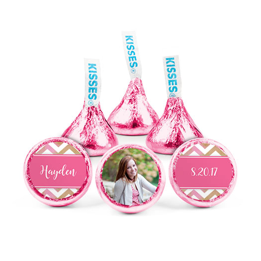 Personalized Bonnie Marcus Birthday Chevron Photo Deluxe Candy Buffet