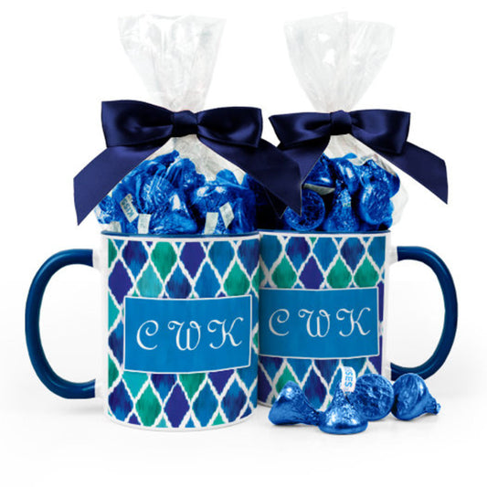 Personalized Birthday Diamond Pattern 11oz Mug with Hershey's Kisses